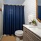 Americanflat 71x74 Solid Blue Shower Curtain - Water Resistant - Polyester Fabric